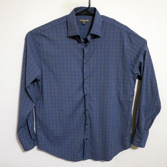 Peter Millar Shirt Mens Large Summer Comfort Long Sleeve Front Button Blue - Picture 2 of 6